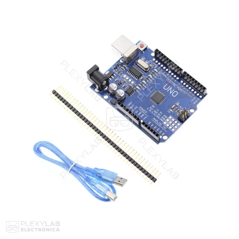 Arduino UNO R3 con chip ATmega328P SMD y driver CH340 | PLEXYLAB
